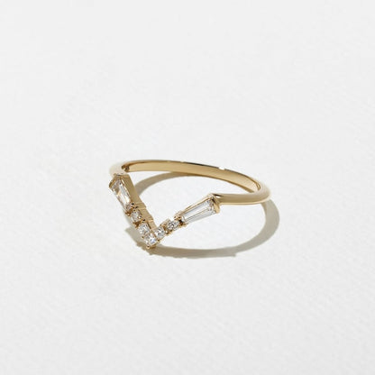 0.25 TCW Round, Tapered Baguette & Princess Lab Grown Diamond Wedding Band