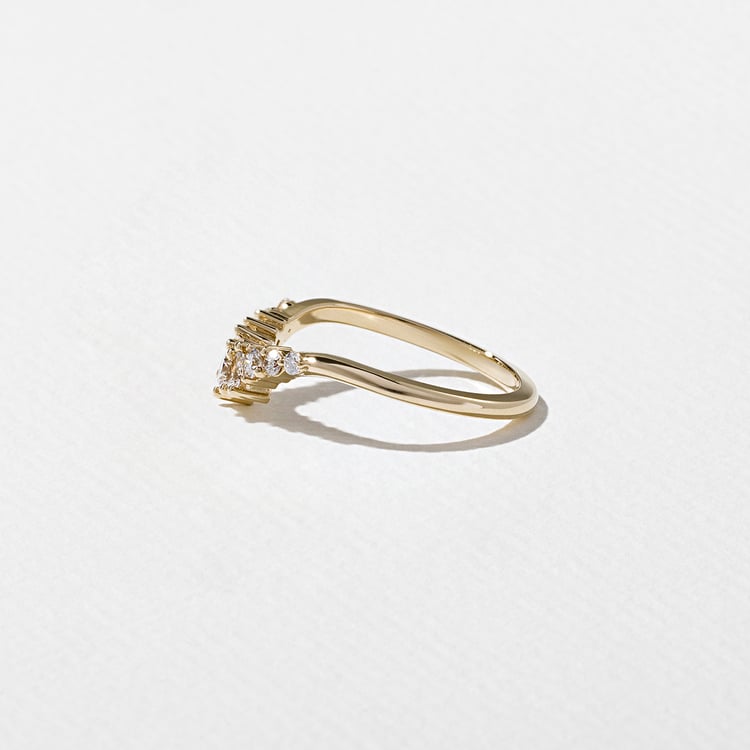 0.15 TCW Round Milgrain Lab Grown Diamond Wedding Band