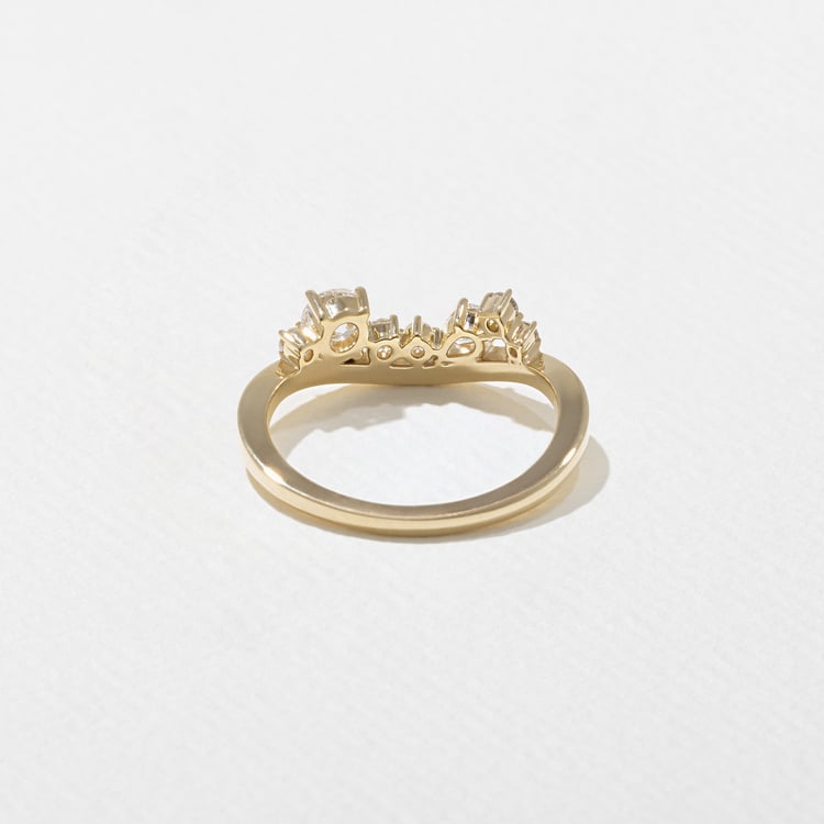 0.15 TCW Round Milgrain Lab Grown Diamond Wedding Band