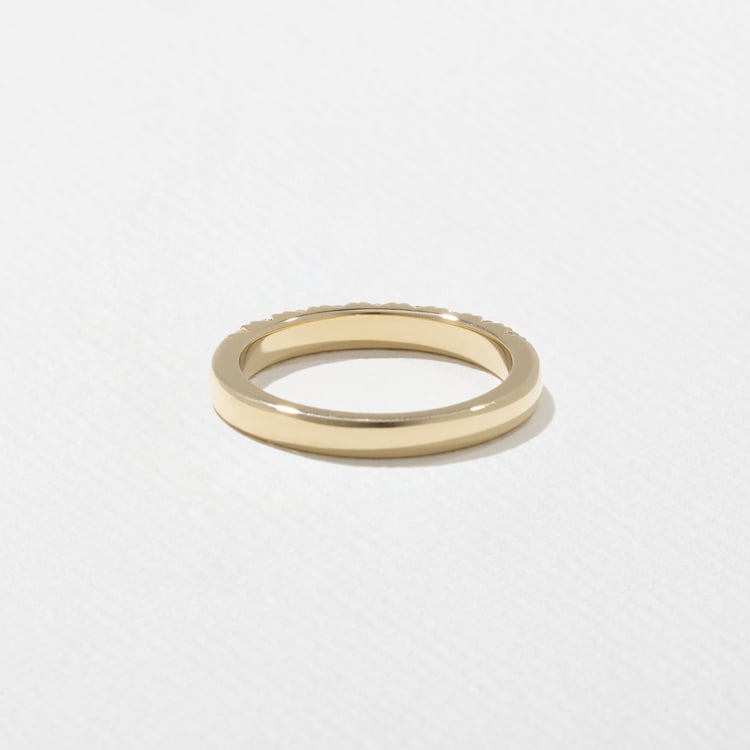 0.15 TCW Round Milgrain Lab Grown Diamond Wedding Band
