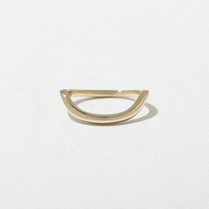 Coral Curved Wedding Band