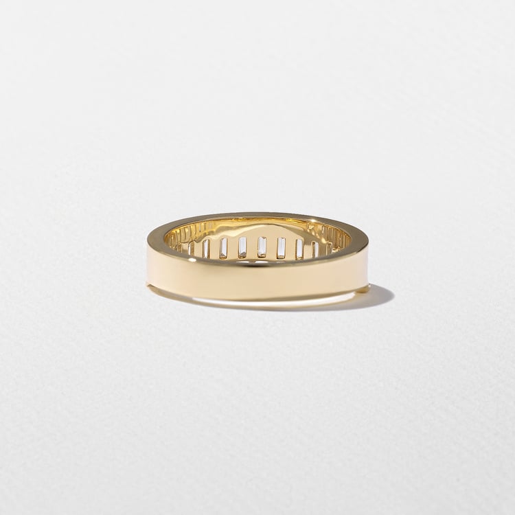 0.15 TCW Round Milgrain Lab Grown Diamond Wedding Band