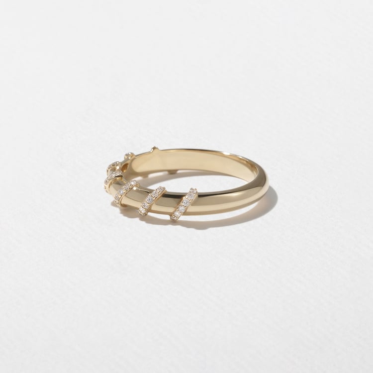 0.15 TCW Round Milgrain Lab Grown Diamond Wedding Band