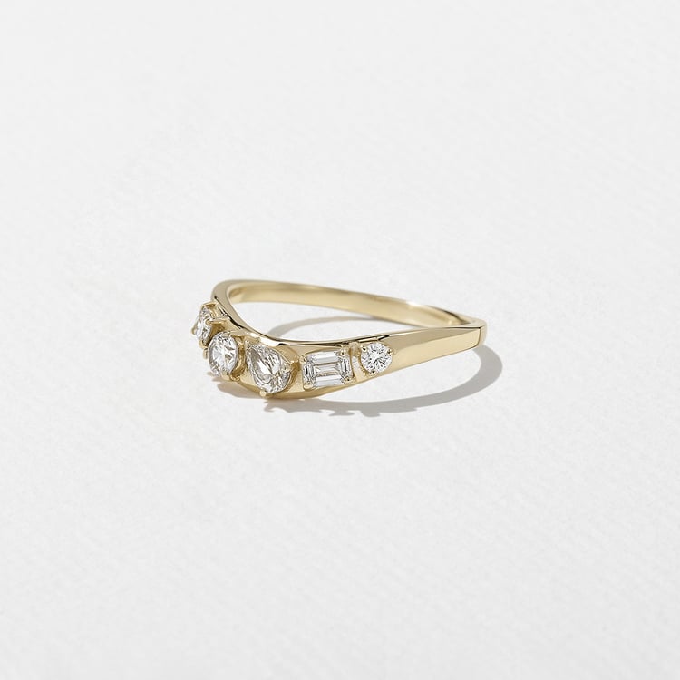 0.15 TCW Round Milgrain Lab Grown Diamond Wedding Band