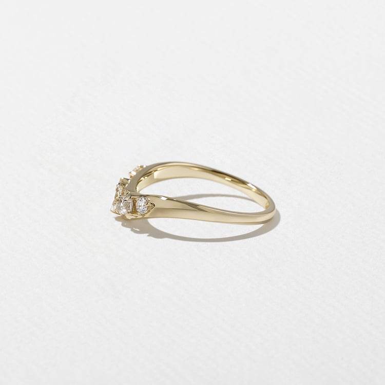 0.15 TCW Round Milgrain Lab Grown Diamond Wedding Band