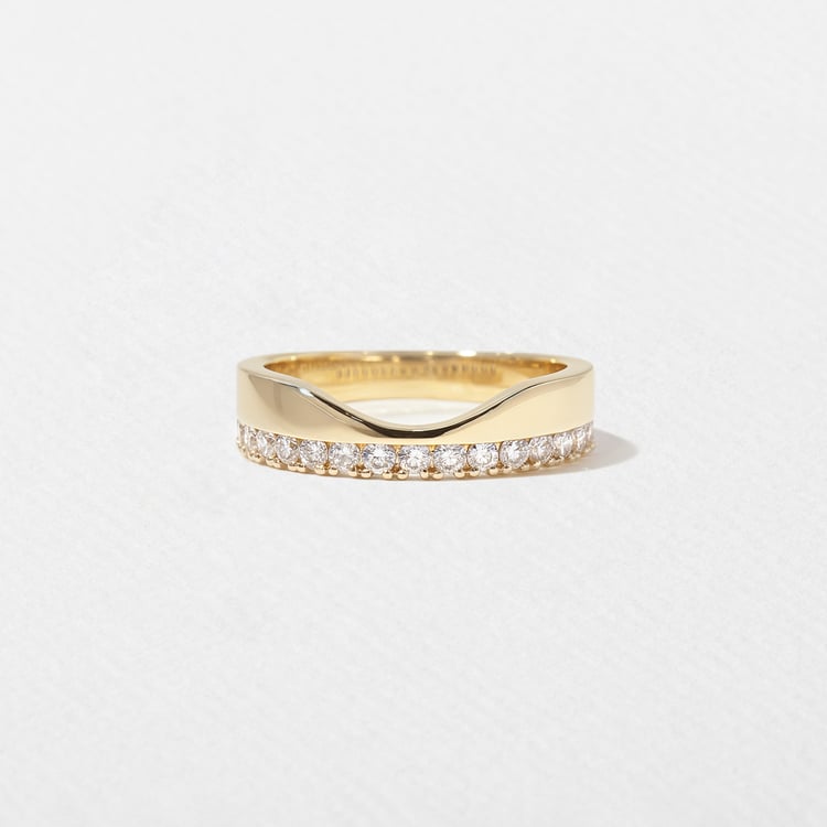 0.15 TCW Round Milgrain Lab Grown Diamond Wedding Band