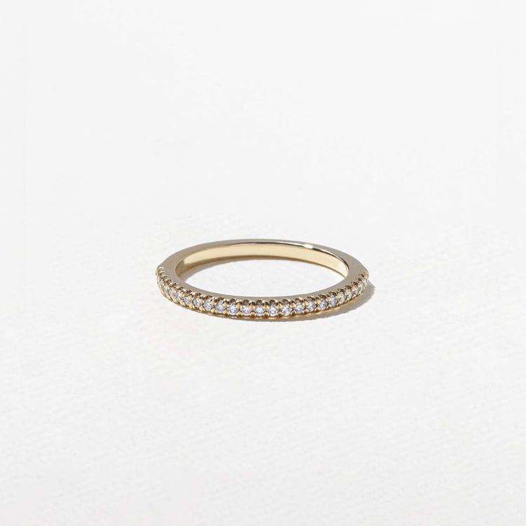 0.15 TCW Round Milgrain Lab Grown Diamond Wedding Band