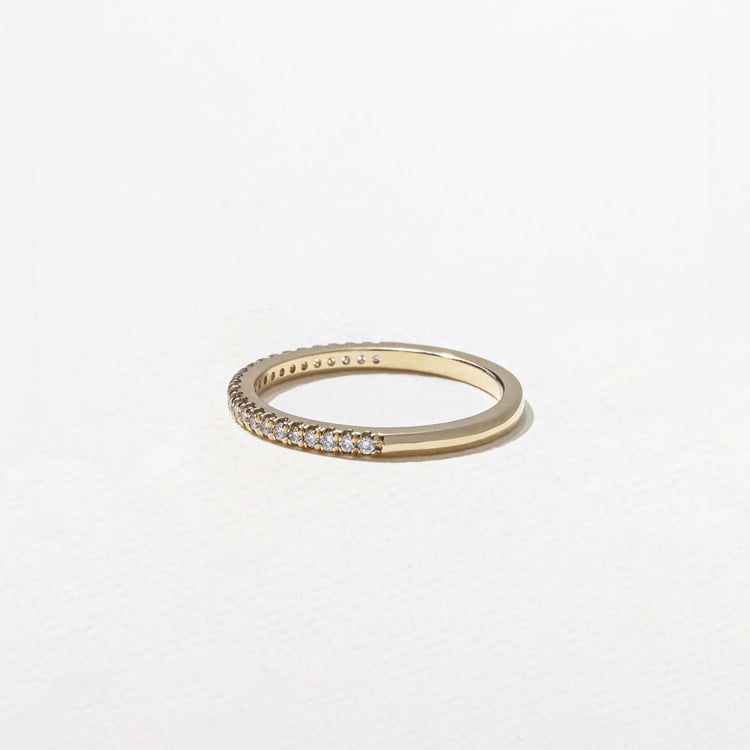 0.15 TCW Round Milgrain Lab Grown Diamond Wedding Band