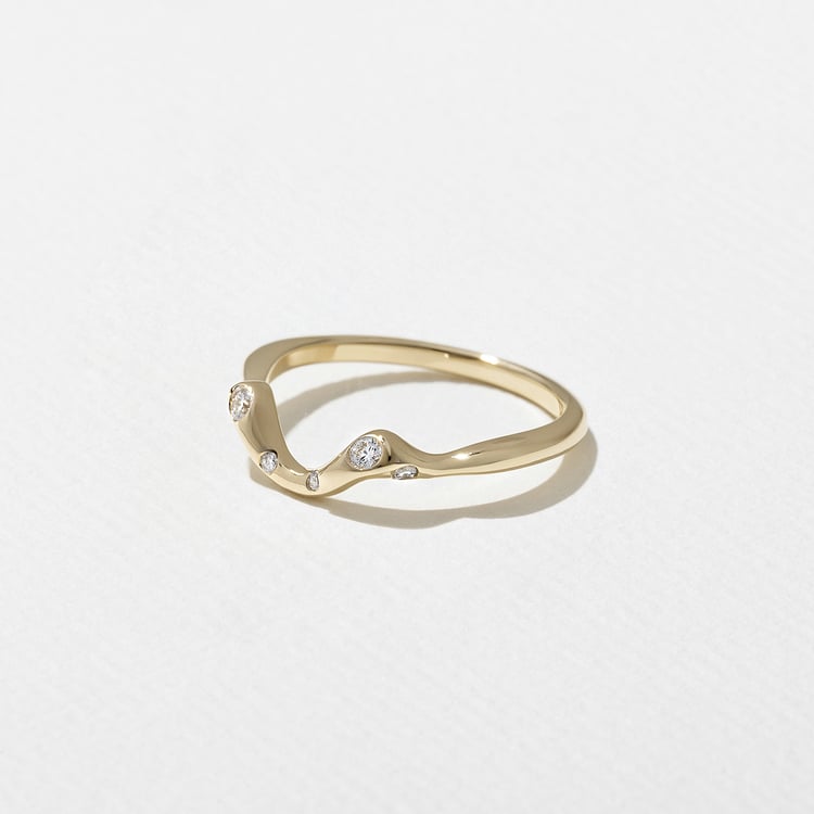 0.15 TCW Round Milgrain Lab Grown Diamond Wedding Band