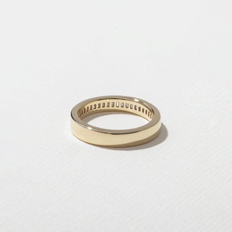 0.15 TCW Round Milgrain Lab Grown Diamond Wedding Band