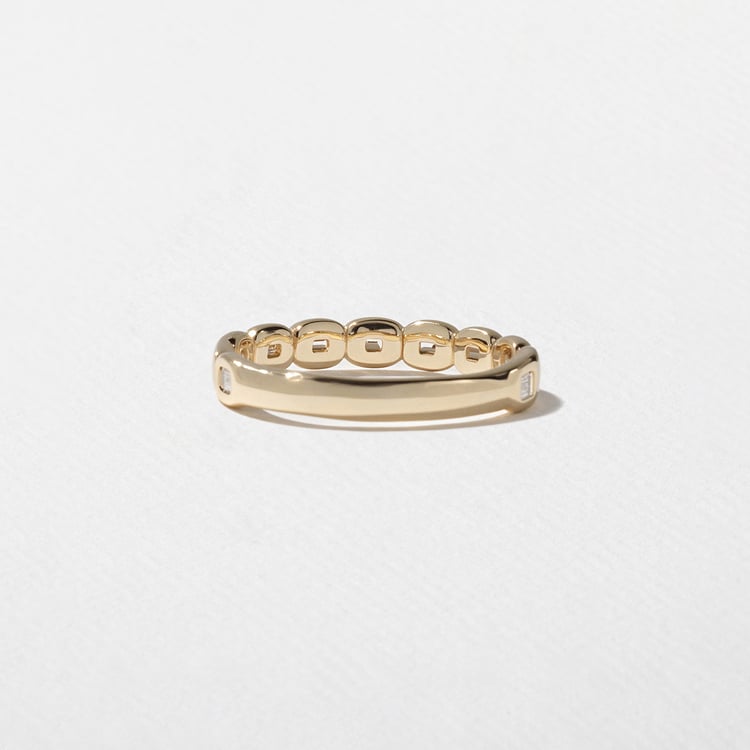 0.15 TCW Round Milgrain Lab Grown Diamond Wedding Band