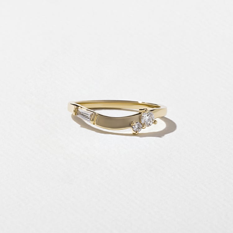 0.15 TCW Round Milgrain Lab Grown Diamond Wedding Band