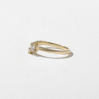 0.23 TCW Round & Baguette Curved Lab Grown Diamond Wedding Band