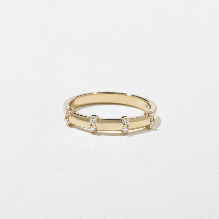 0.15 TCW Round Milgrain Lab Grown Diamond Wedding Band