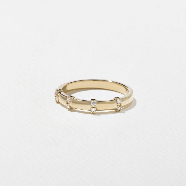 0.15 TCW Round Milgrain Lab Grown Diamond Wedding Band