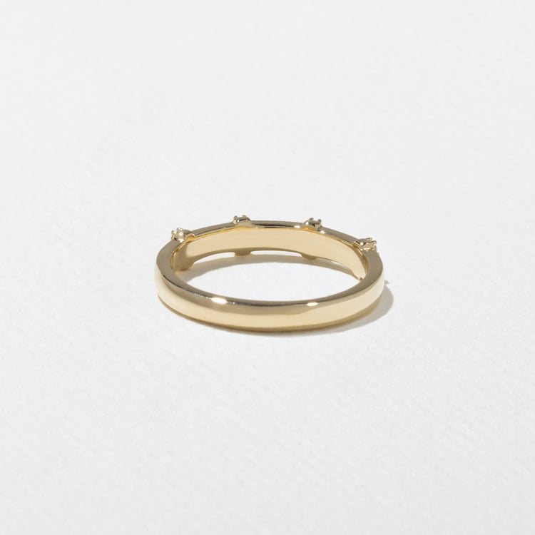 0.15 TCW Round Milgrain Lab Grown Diamond Wedding Band