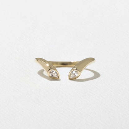 0.20 TCW Pear Lab Grown Diamond Wedding Band
