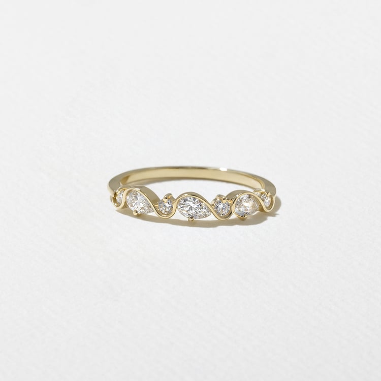0.15 TCW Round Milgrain Lab Grown Diamond Wedding Band