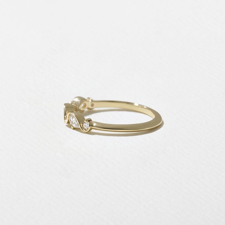 0.15 TCW Round Milgrain Lab Grown Diamond Wedding Band