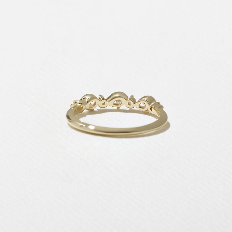 0.15 TCW Round Milgrain Lab Grown Diamond Wedding Band