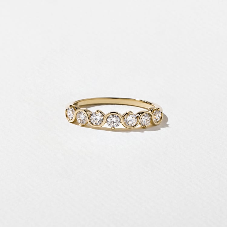 0.15 TCW Round Milgrain Lab Grown Diamond Wedding Band