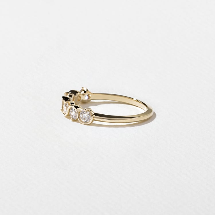 0.15 TCW Round Milgrain Lab Grown Diamond Wedding Band