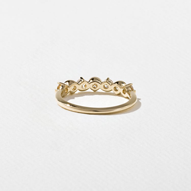 0.15 TCW Round Milgrain Lab Grown Diamond Wedding Band