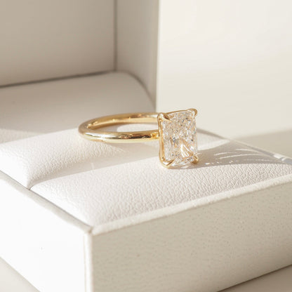 1.5 CT Elongated Cushion Solitaire Lab Grown Diamond Engagement Ring