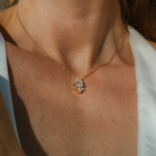 2.5 TCW Pear Lab Grown Diamond Multi Stone Necklace
