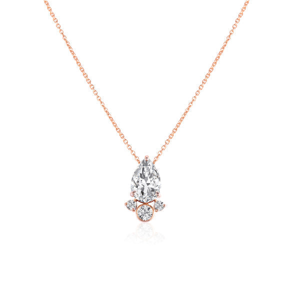 2.5 TCW Pear Lab Grown Diamond Multi Stone Necklace