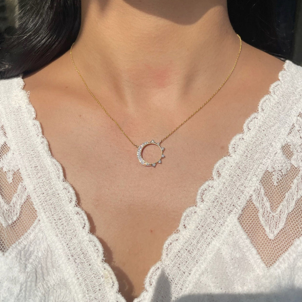 0.23 CT Round Lab Grown Diamond Pendant Necklace