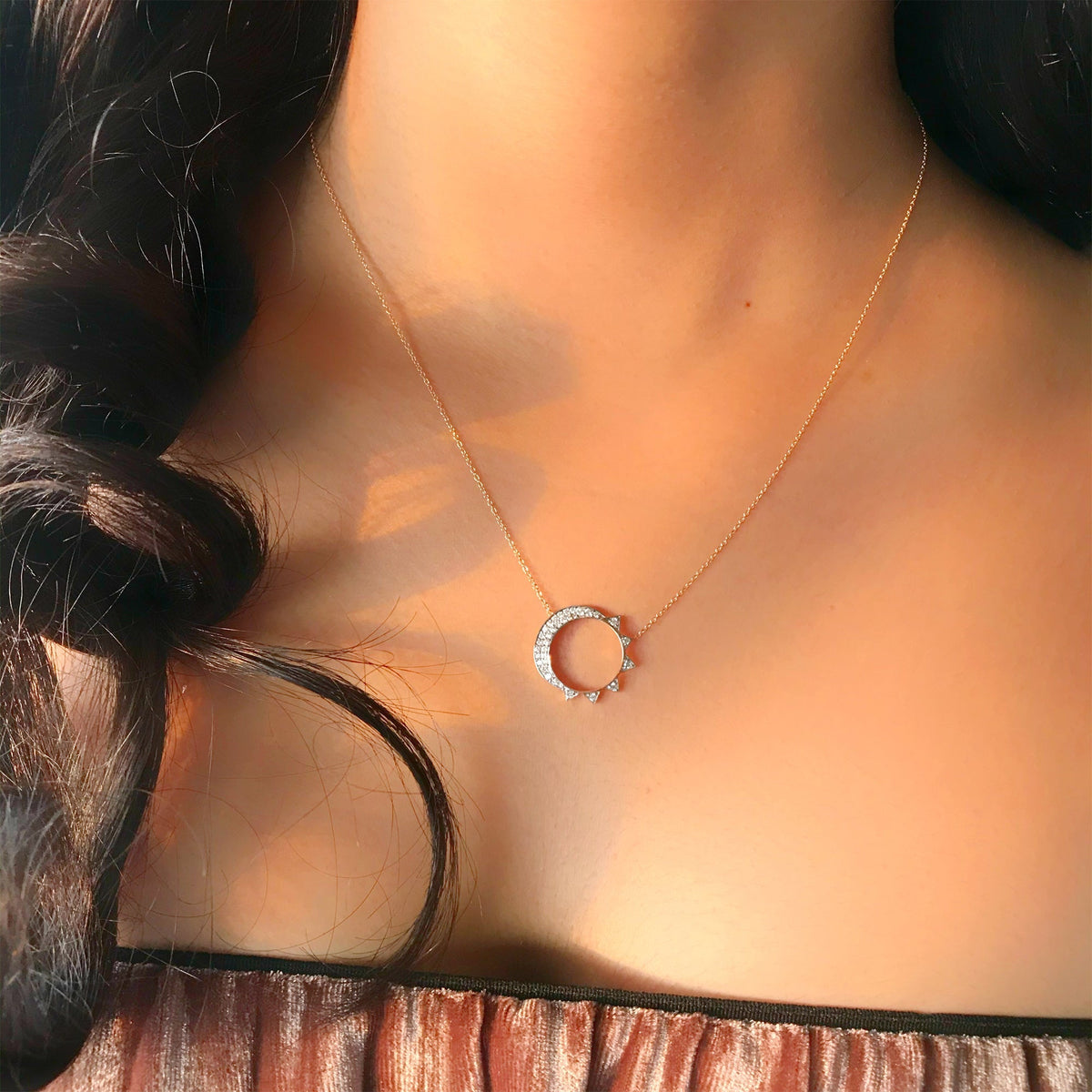 0.23 CT Round Lab Grown Diamond Pendant Necklace
