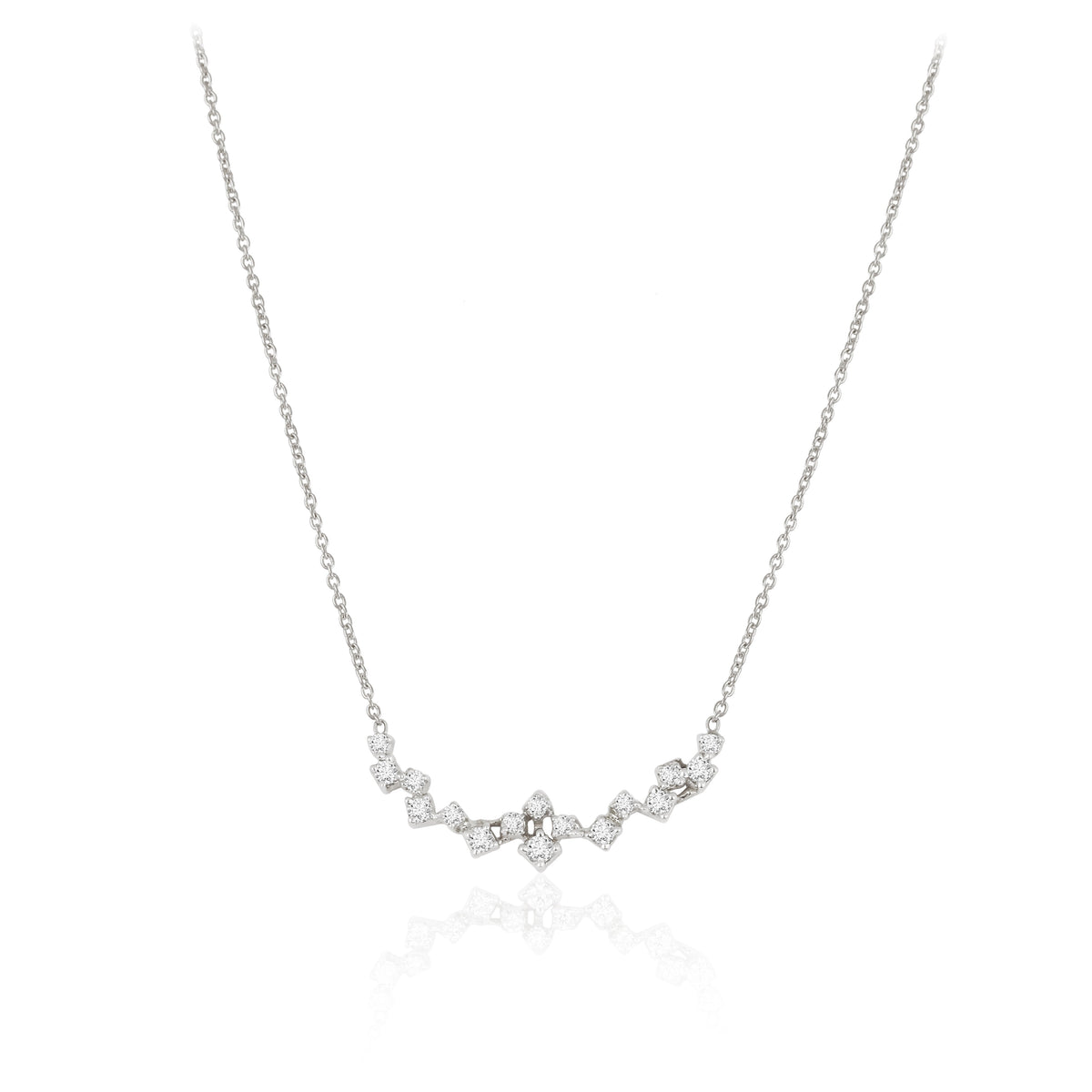 0.3 TCW Round Lab Grown Diamond Multiple Stone Necklace