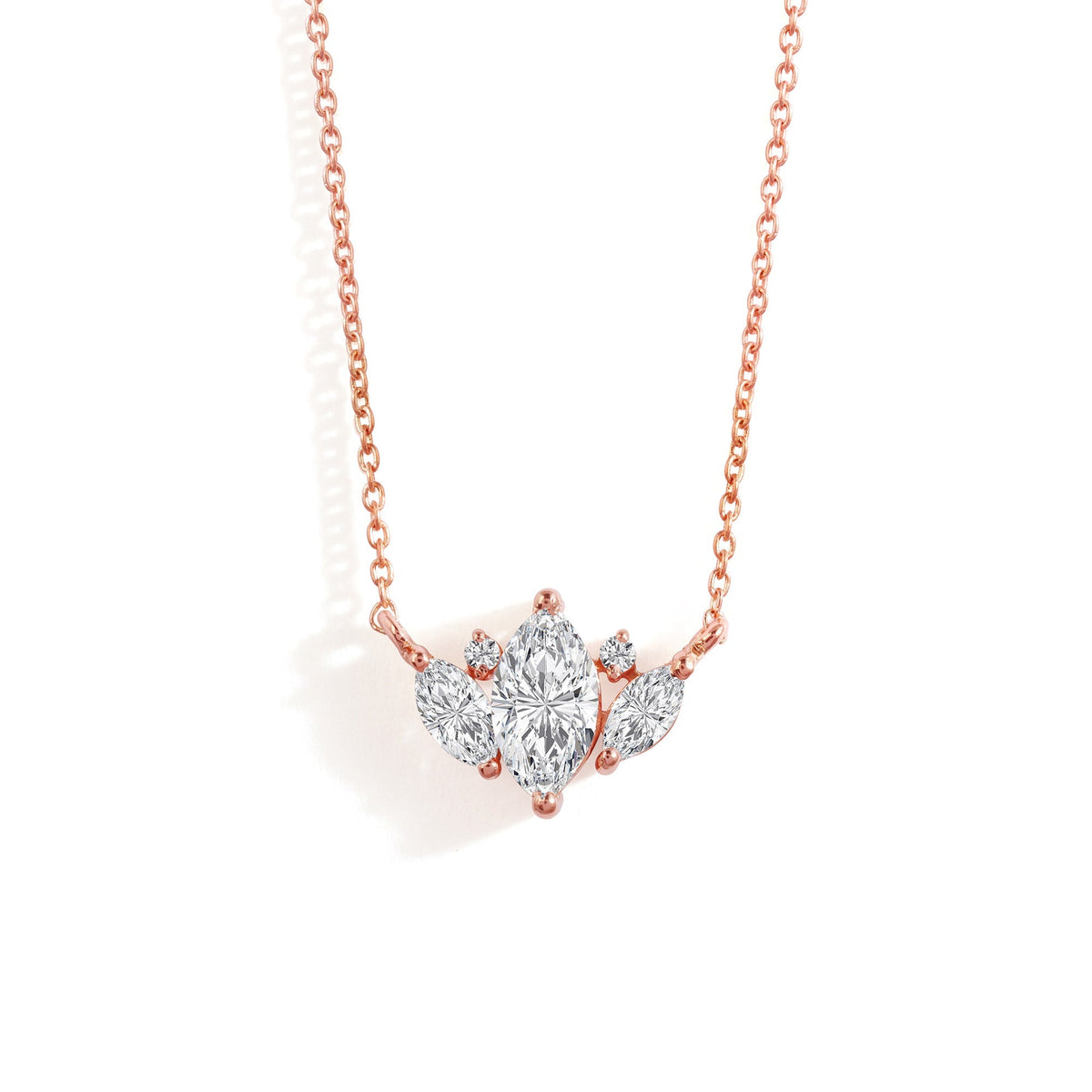 1.5 TCW Marquise Lab Grown Diamond Multi Stone Necklace