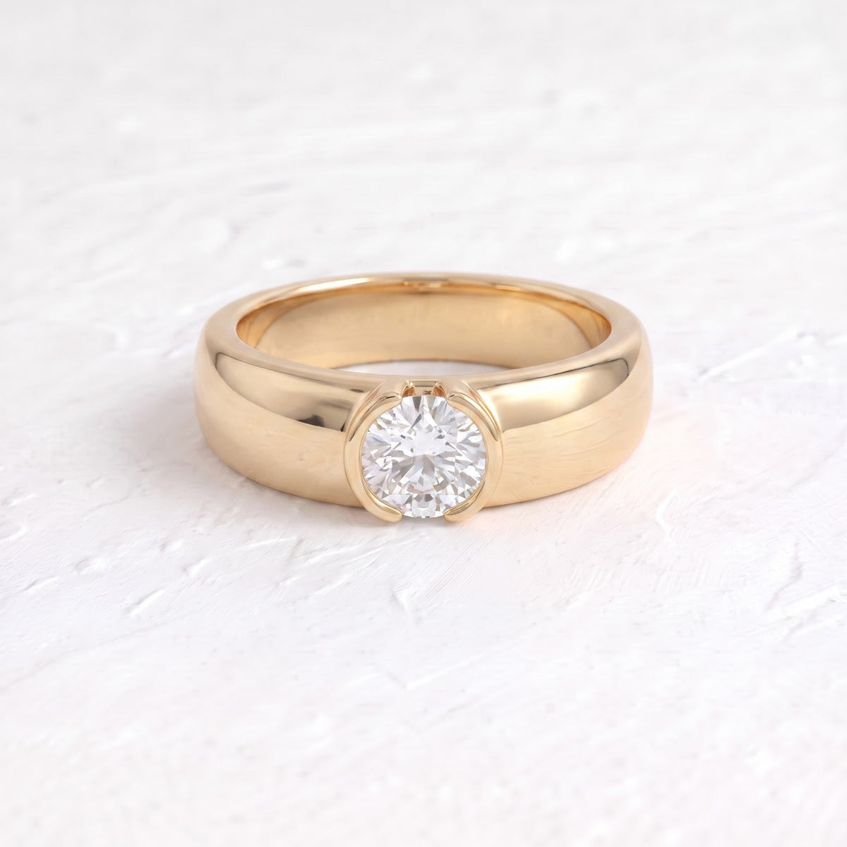 Dua Lipa – Inspired Round Cut Solitaire Lab Grown Diamond Engagement Ring