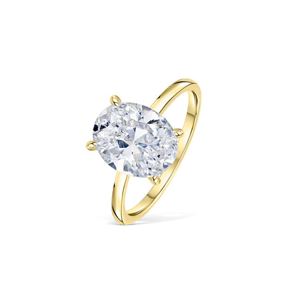 3 CT Oval Hidden Halo Moissanite Engagement Ring