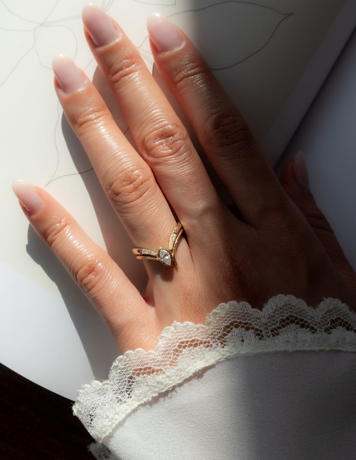 0.5 CT Marquise Cut Lab Grown Diamond Solitaire Unique Engagement Ring