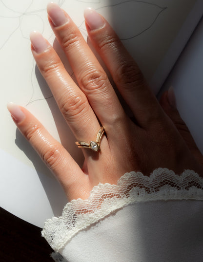 0.5 CT Marquise Cut Lab Grown Diamond Solitaire Unique Engagement Ring