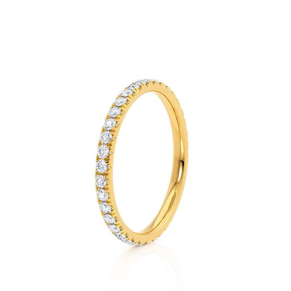 0.21 TCW Round Full Eternity Lab Grown Diamond Wedding Band