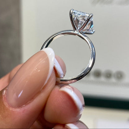 4 CT Radiant Solitaire Lab Grown Diamond Engagement Ring