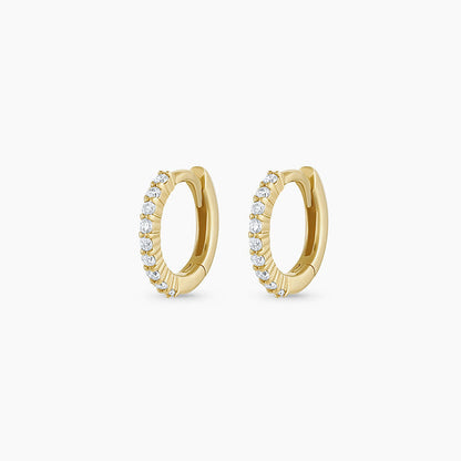 0.9 TCW Round Lab Grown Diamond Huggies Earrings