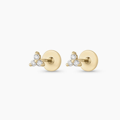0.078 TCW Round Lab Grown Diamond Stud Earrings