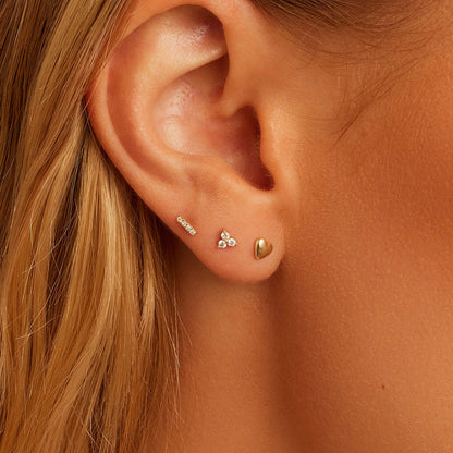 0.078 TCW Round Lab Grown Diamond Stud Earrings
