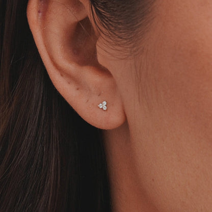 0.078 TCW Round Lab Grown Diamond Stud Earrings