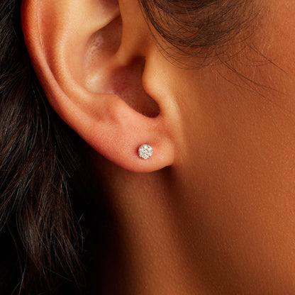 0.07 TCW Round Lab Grown Diamond Stud Earrings