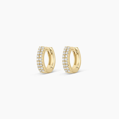 0.10 TCW Round Lab Grown Diamond Huggies Earrings