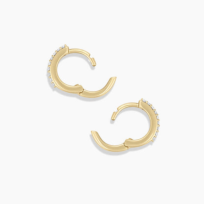 0.10 TCW Round Lab Grown Diamond Huggies Earrings