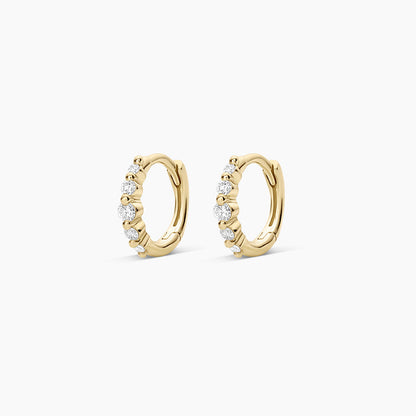 0.1036 TCW Round Lab Grown Diamond Huggies Earrings