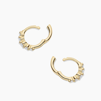 0.1036 TCW Round Lab Grown Diamond Huggies Earrings