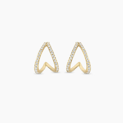 0.30 TCW Round Lab Grown Diamond Huggies Earrings